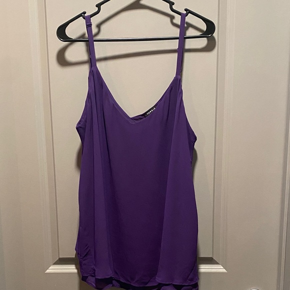 torrid Tops - Torrid Deep Purple Sophie Double-Layer Cami | Size 2 | Adjustable Straps